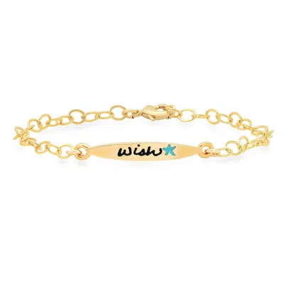 Jessica Elliot Vermeil Colorful Words Enamel Bracelet - Wish In Plated Sterling In Gold