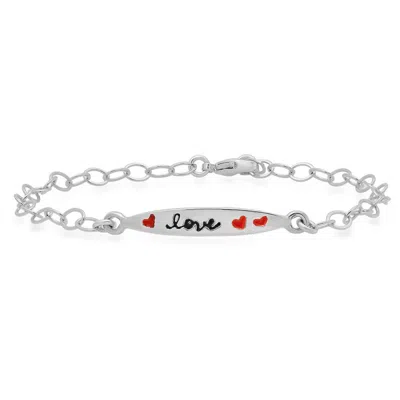 Jessica Elliot Women's Colorful Words Enamel Bracelets - Love In Sterling In Metallic