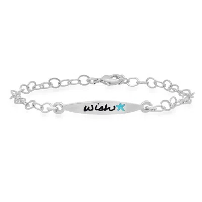 Jessica Elliot Women's Colorful Words Enamel Bracelets - Wish In Sterling In Metallic