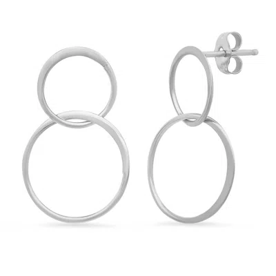 Jessica Elliot Women's Double Halo Circle Earring In Sterling In Silver