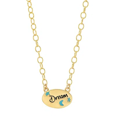 Jessica Elliot Women's Enamel Oval Necklace - Dream In Vermeil In Blue