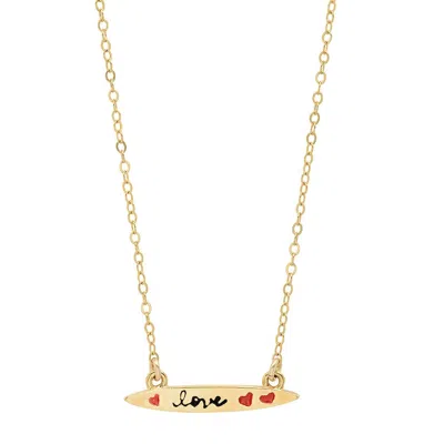 Jessica Elliot Women's Enamel Small Surfboard Necklace - Love In Vermeil In Gold
