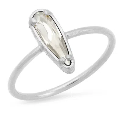 Jessica Elliot Women's Florentine Mini Raindrop Ring In Sterling/silvershade In Metallic