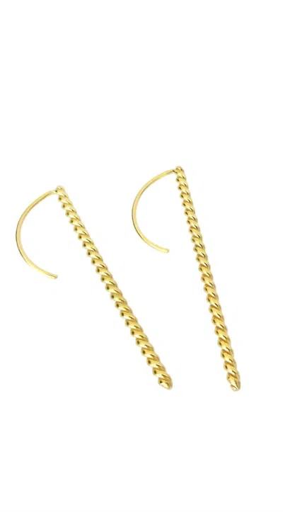 Jessica Elliot Women's Layla Long Twist Earrings In Vermeil In Pattern