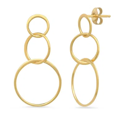 Jessica Elliot Women's Triple Halo Circle Earring In Vermeil In Multi