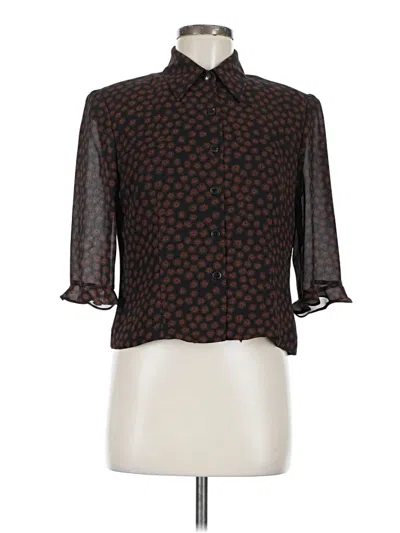 Pre-owned Jessica Howard 3/4 Sleeve Blouse In Brown