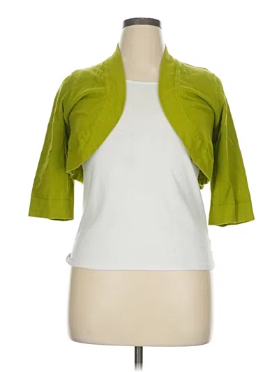 Pre-owned Jessica Howard 3/4 Sleeve Top Green Square Neckline Tops