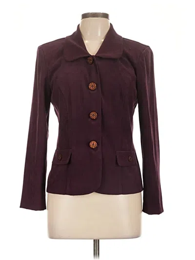 Pre-owned Jessica Howard Blazer Jacket In Burgundy