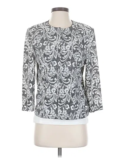 Pre-owned Jessica Howard Cardigan Sweater In Silver