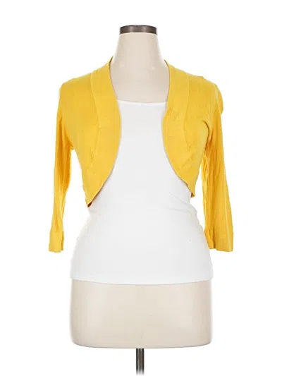 Pre-owned Jessica Howard Cardigan Sweater In Yellow