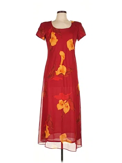 Pre-owned Jessica Howard Casual Dress In Burgundy