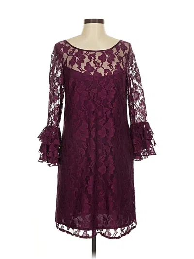 Pre-owned Jessica Howard Cocktail Dress In Burgundy