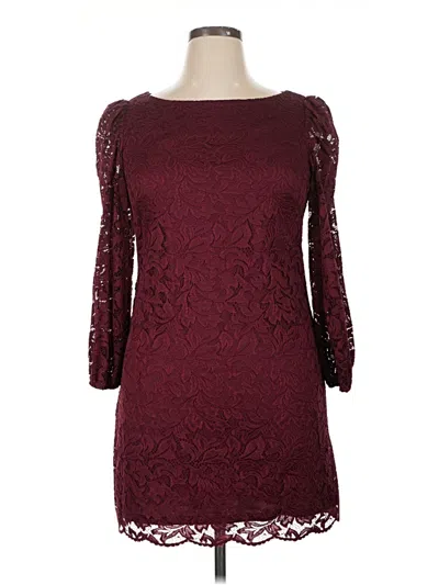 Pre-owned Jessica Howard Cocktail Dress In Burgundy