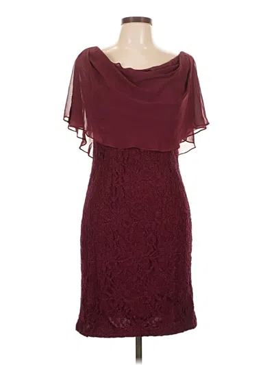 Pre-owned Jessica Howard Cocktail Dress In Burgundy