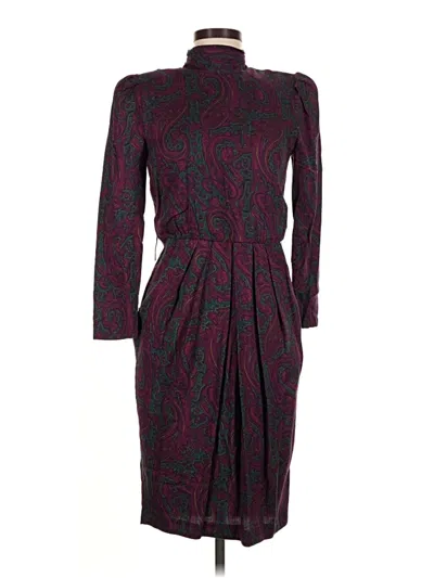 Pre-owned Jessica Howard Cocktail Dress In Burgundy