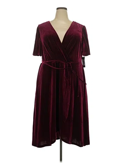 Pre-owned Jessica Howard Cocktail Dress In Burgundy