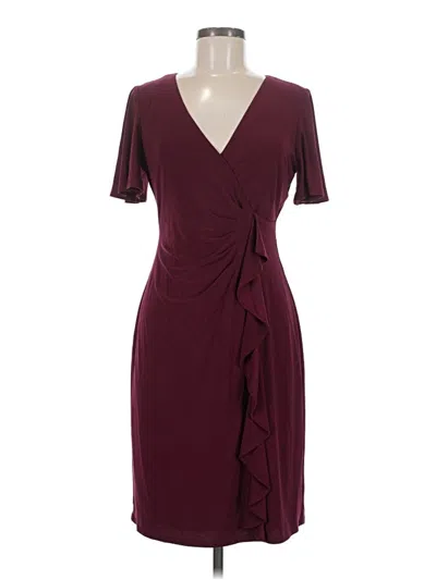 Pre-owned Jessica Howard Cocktail Dress In Burgundy