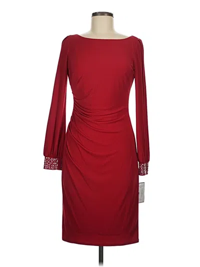 Pre-owned Jessica Howard Cocktail Dress In Burgundy