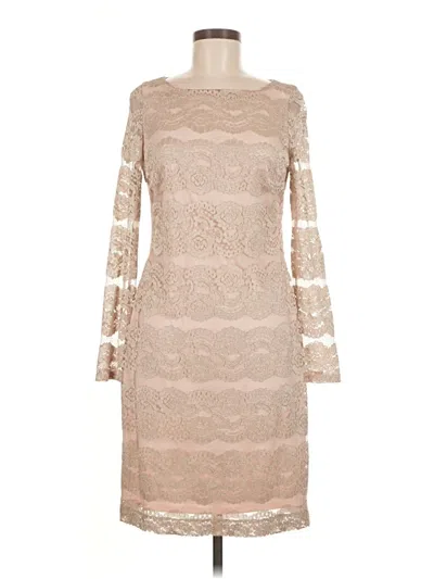 Pre-owned Jessica Howard Cocktail Dress In Tan