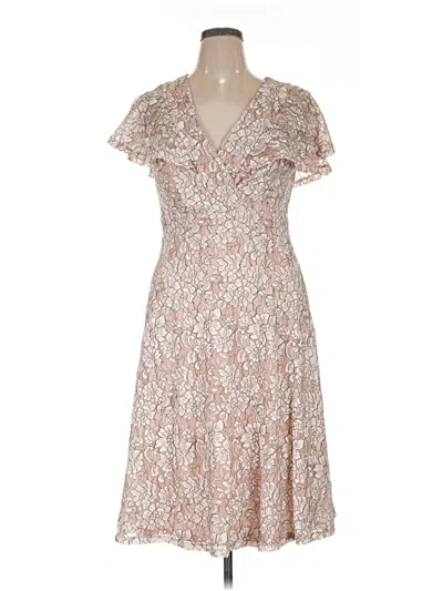 Pre-owned Jessica Howard Cocktail Dress In Tan