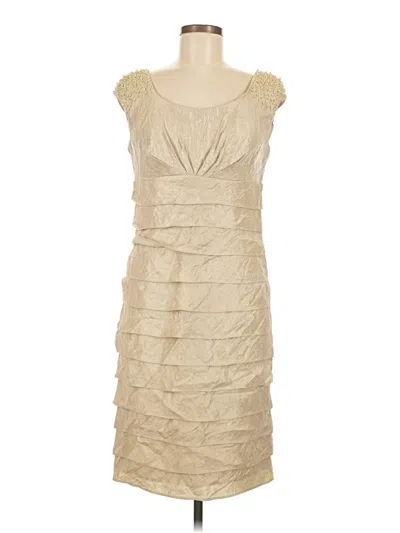 Pre-owned Jessica Howard Cocktail Dress In Tan