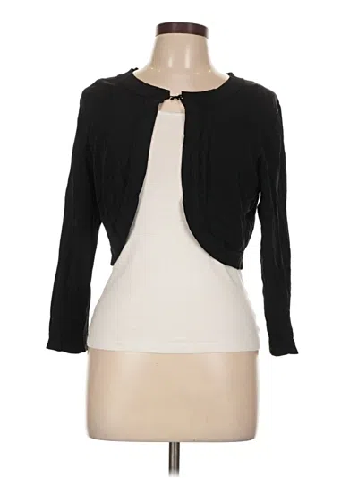 Pre-owned Jessica Howard Long Sleeve Top Black Keyhole Neckline Tops