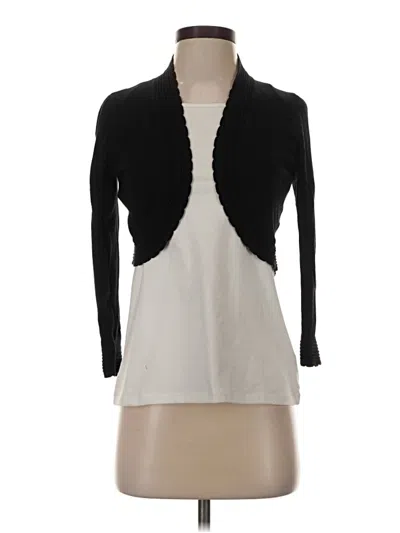 Pre-owned Jessica Howard Long Sleeve Top Black Plunge Neckline Tops