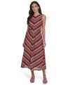 Jessica Howard Petite Sleeveless Lace Midi Dress In Pink