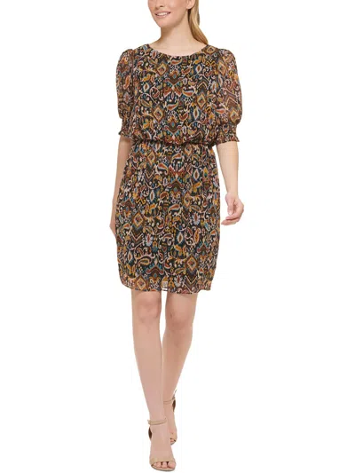 Jessica Howard Petites Womens Summer Short Mini Dress In Multi
