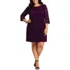 Jessica Howard Petites Womens Eyelet Nylon Shift Dress In Multi