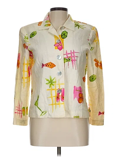 Pre-owned Jessica Howard Raincoat In White