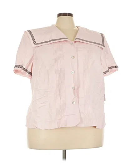 Jessica Howard Short Sleeve Blouse In Pink