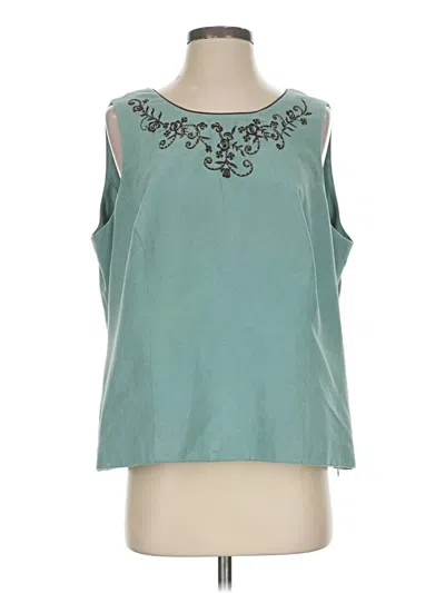 Pre-owned Jessica Howard Sleeveless Blouse In Teal