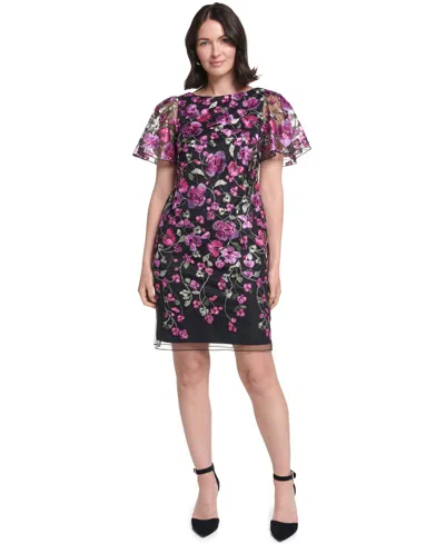 Jessica Howard Women's Boat Neck Dress In Multi