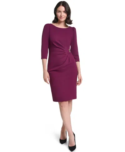 Jessica Howard Women's Boat Neck Sheath Dress In Purple