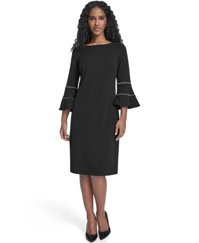 Jessica Howard Women's Boat Neck Sheath Dress In Black