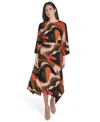 Jessica Howard Women's Dolman Sleeve Crewneck Dress In Multi