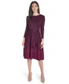 Jessica Howard Women's Placement Print Fit And Flare Dress In Purple