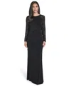 Jessica Howard Women's Raglan Sleeve Gown In Black