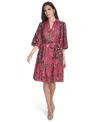 Jessica Howard Women's Short Shirt Tiered Skirt Dress In Multi
