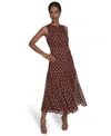 Jessica Howard Women's Sleeveless Mesh Midi Dress