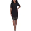 Jessica Howard Womens Cut-out Polyester Sheath Dress In Black