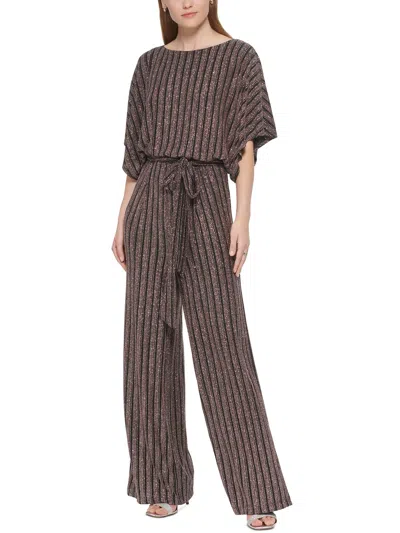 Jessica Howard Womens Knit Glitter Jumpsuit In Multi