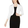Jessica Howard Open-front Cropped Cardigan In White
