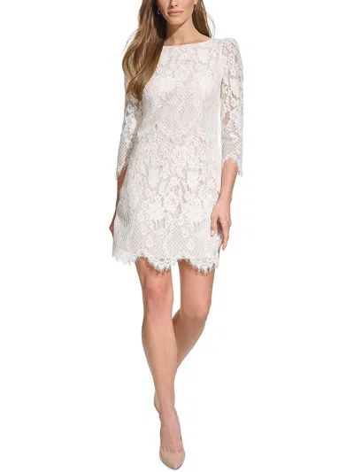Jessica Howard Womens Lace Overlay Above Knee Mini Dress In Multi