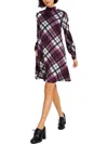 Jessica Howard Womens Plaid Mini Sweaterdress In Multi