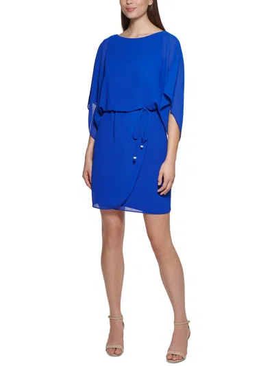 Jessica Howard Womens Semi-formal Mini Cocktail And Party Dress In Blue