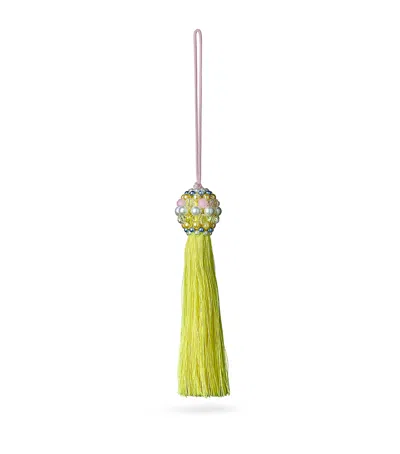 Jessica Light Bijoux Jewel Tassel Tree Decoration In Yellow
