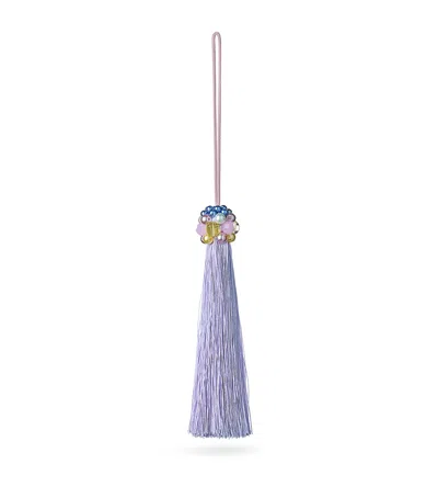 Jessica Light Small Jewel Tassel Tree Decoration In Purple