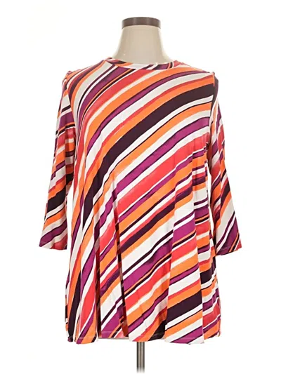 Pre-owned Jessica London 3/4 Sleeve Blouse In Orange